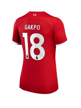 Ženski Nogometna dresi replika Liverpool Cody Gakpo #18 Domači 2023-24 Kratek rokav